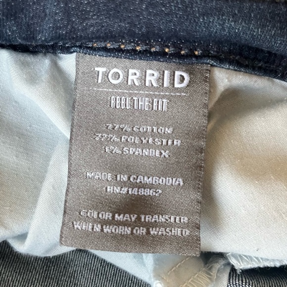 Torrid Luxe Slim Boot Jeans Women’s Sz 16R Cotton Blend Bootcut - Picture 8 of 9